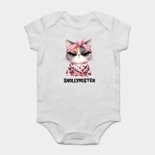 Snollygoster Shrewd Snarky Cat funny design Baby Bodysuit